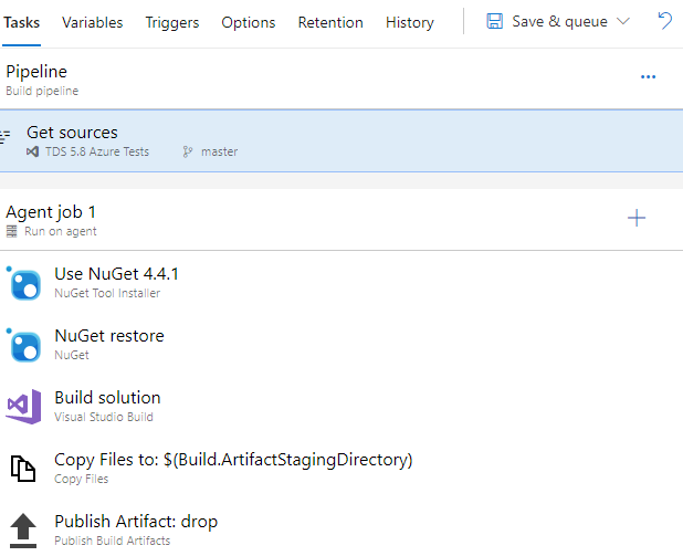 Window of Build Pipeline